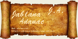 Jablana Adamac vizit kartica